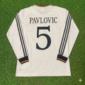 Aleksandar Pavlović #5 Germany Long Sleeve Retro Football Jersey Collection – Back View