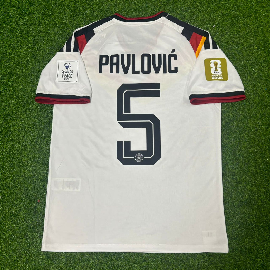 Germany 2026 World Cup Home Jersey – Aleksandar Pavlovic – Back View