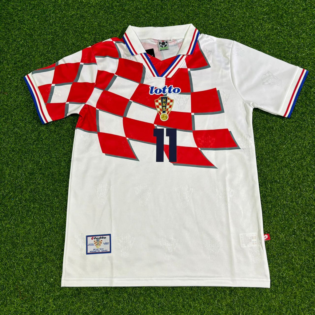 Croatia 1998 Retro Football Jersey – Alen Boksic – Front View