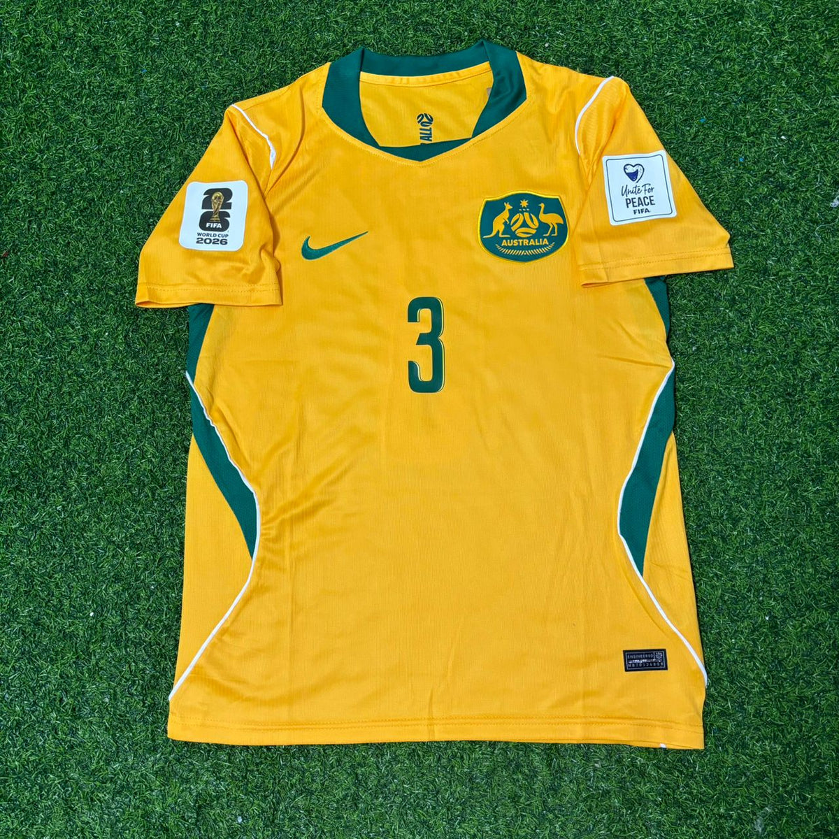 Alessandro Circati Australia 2026 World Cup Home Yellow Football Jersey – Front View
