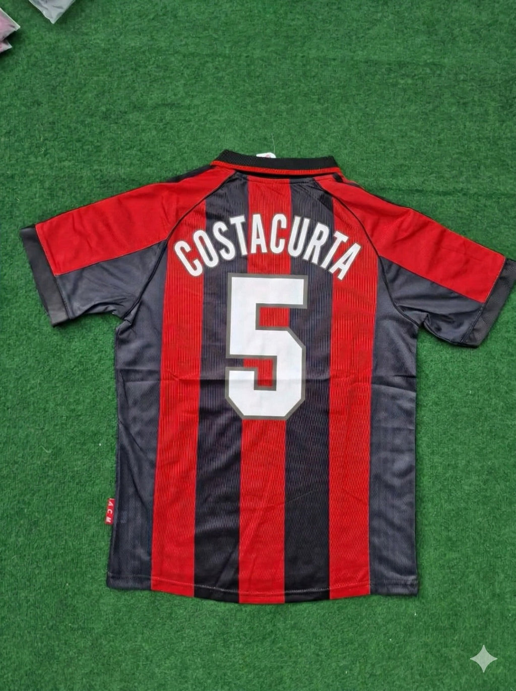 AC Milan 1999 Retro Football Jersey – Alessandro Costacurta 5- – Detailed View