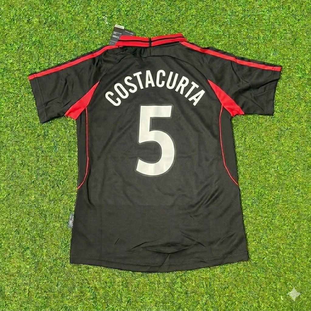 AC Milan 2000-2001 Away Retro Football Jersey – Alessandro Costacurta #5 – Back View