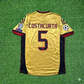 AC Milan Gold Retro Jersey – Alessandro Costacurta #5 – Back View