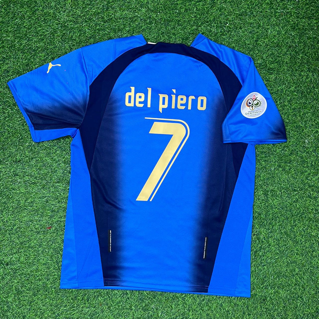 Alessandro Del Piero Italy 2006 World Cup Final Retro Football Jersey – Back View