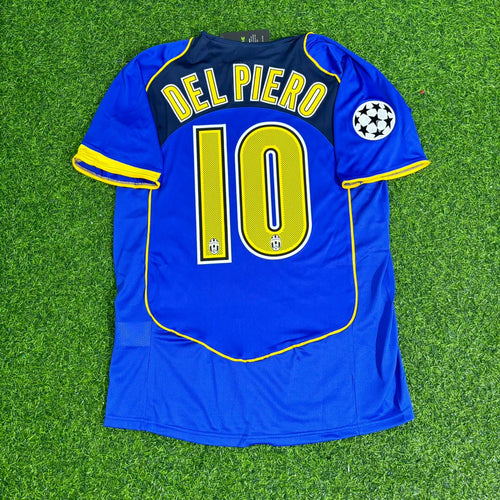Alessandro Del Piero Juventus 2004-2005 Blue Retro Jersey | Kit | | – Back View