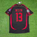 Alessandro Nesta 13 – AC Milan 2006–2007 Retro Kit Jersey – | | | – Back View