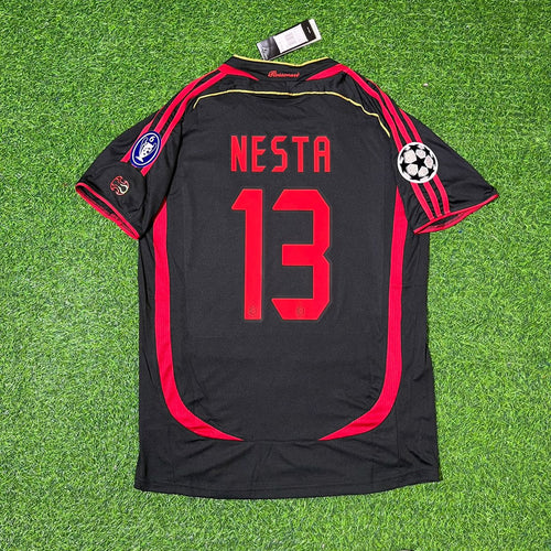 Alessandro Nesta 13 – AC Milan 2006–2007 Retro Kit Jersey – | | | – Back View