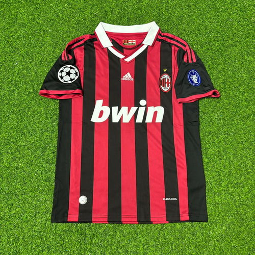 Alessandro Nesta #13 - AC Milan 2009 2010 Red Black Kit Jersey – Front View
