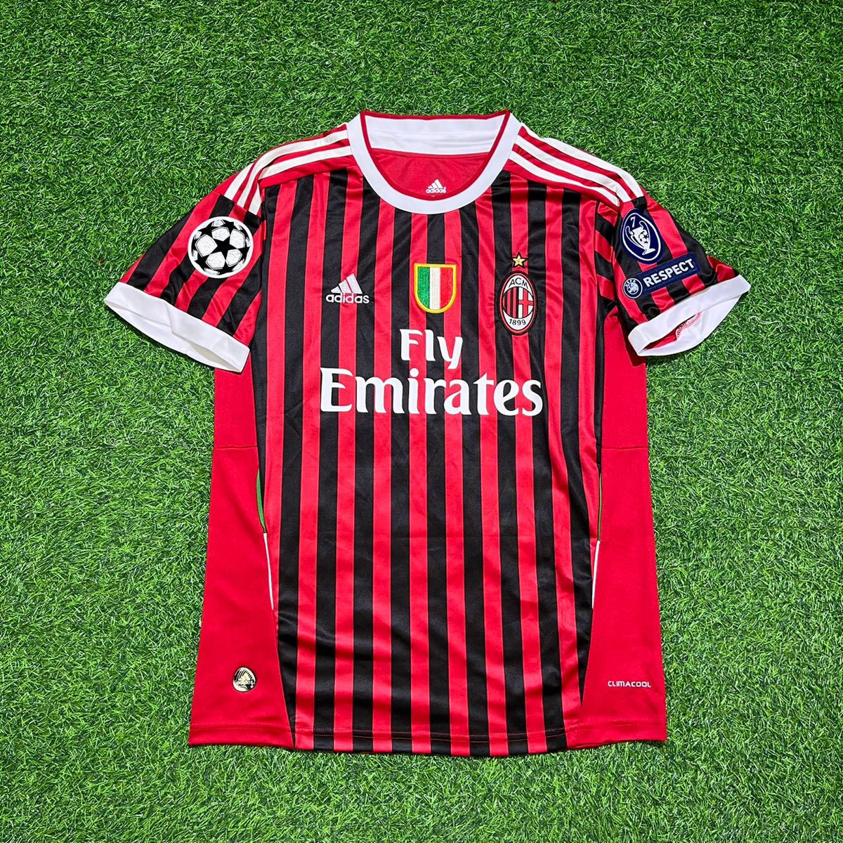 2011/12 Alessandro Nesta 13 - AC Milan Home Retro Football Jersey – Front View