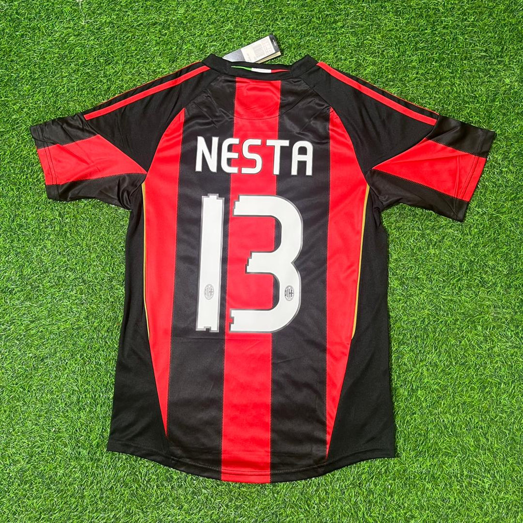 2010/11 Alessandro Nesta AC Milan Retro Football Jersey – Back View