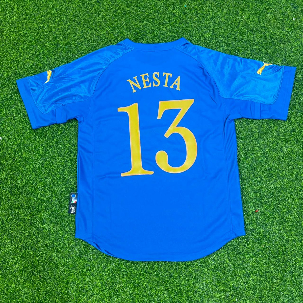 Alessandro Nesta Italy 2004-2005 World Cup Home Retro Jersey – Back View