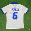 Italy White Retro Football Jersey – Alessandro Nesta – Back View