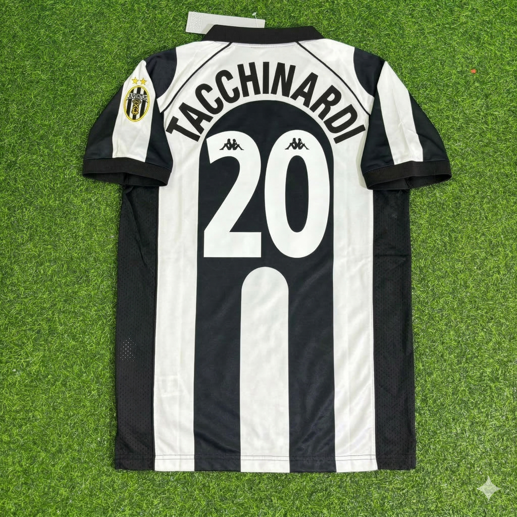 Juventus Home 1997/1998 Retro Kit Jersey – Alessio Tacchinardi 20 - – Back View