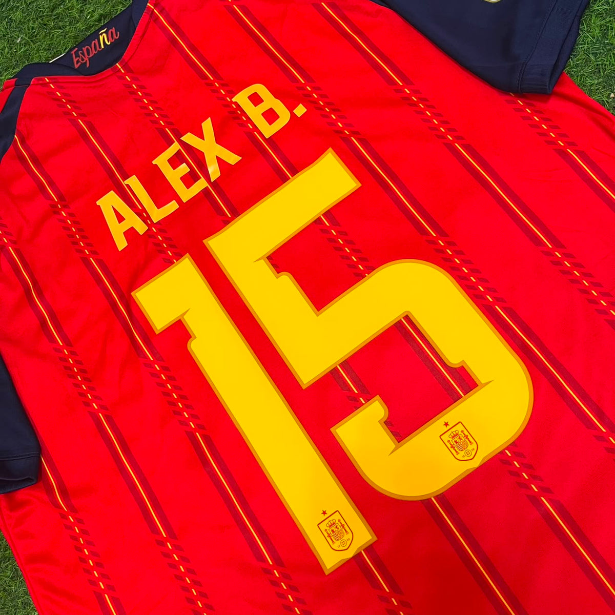 Alex Baena #15 Spain 2026 World Cup Home Football Jersey – Detailed View