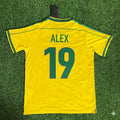 Brazil 1998 World Cup Retro Jersey – Alex de Souza #19 – Back View