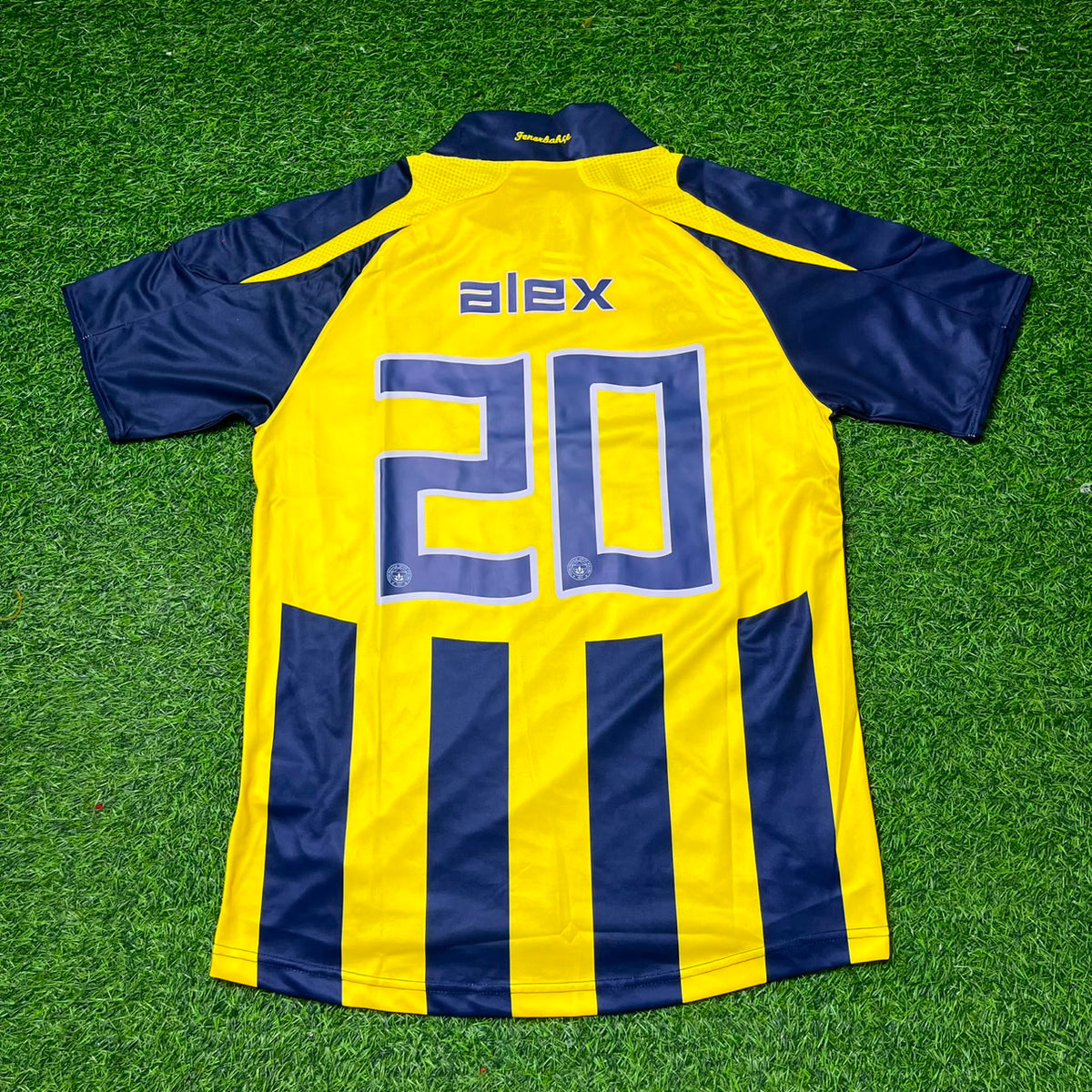 Alex de Souza Fenerbahçe 2007 2008 Home Retro Football Jersey – Back View