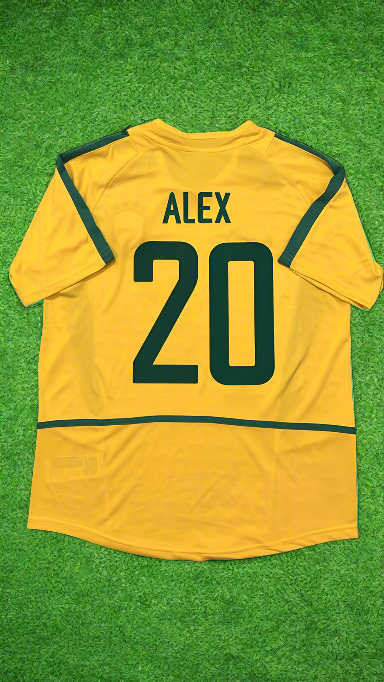 Alex de Souza #20 Fenerbahce Legend Brazil Retro Football Jersey Formasi – Back View