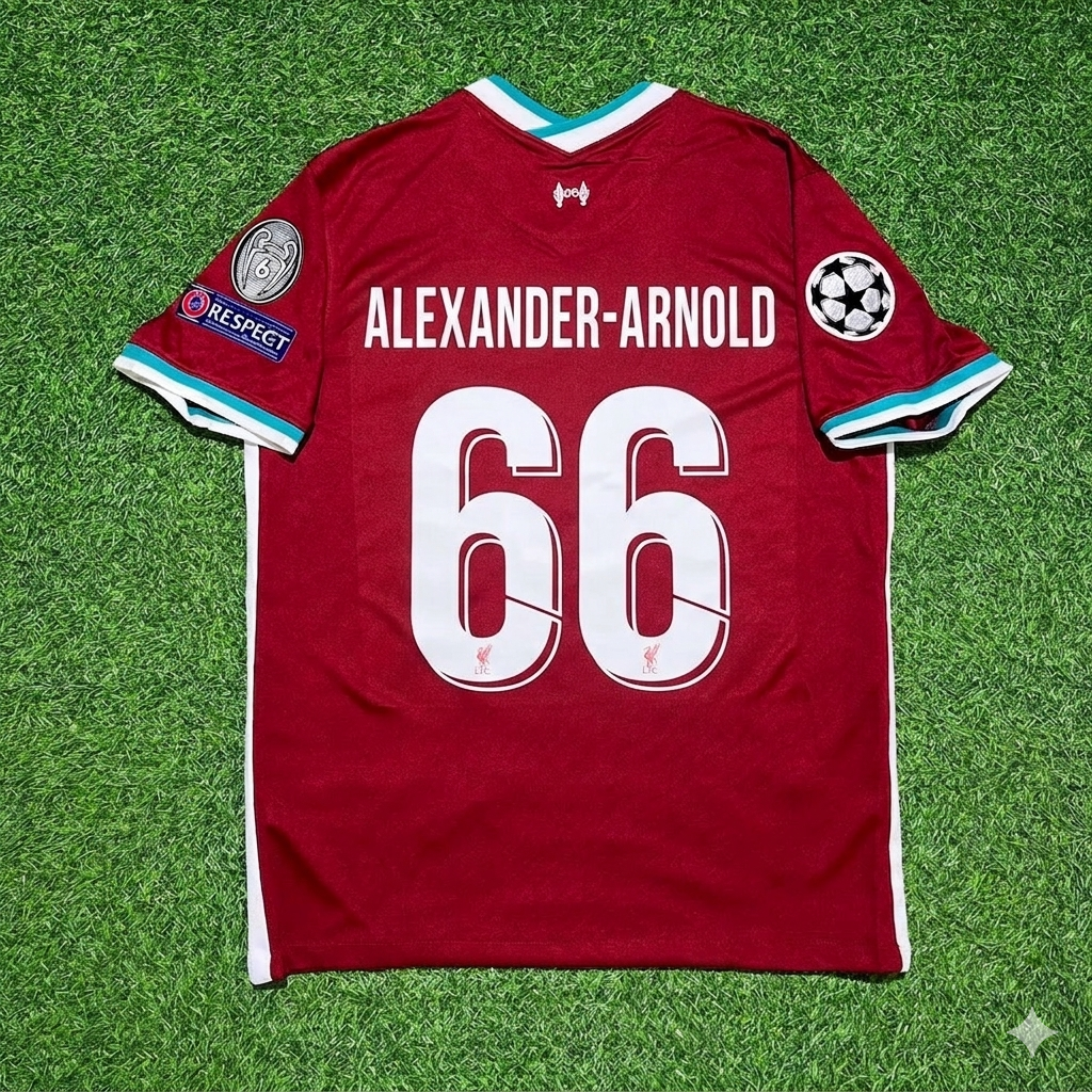 Liverpool 2019 2020 Home Retro Football Jersey – Trent Alexander-Arnold 66# – Back View