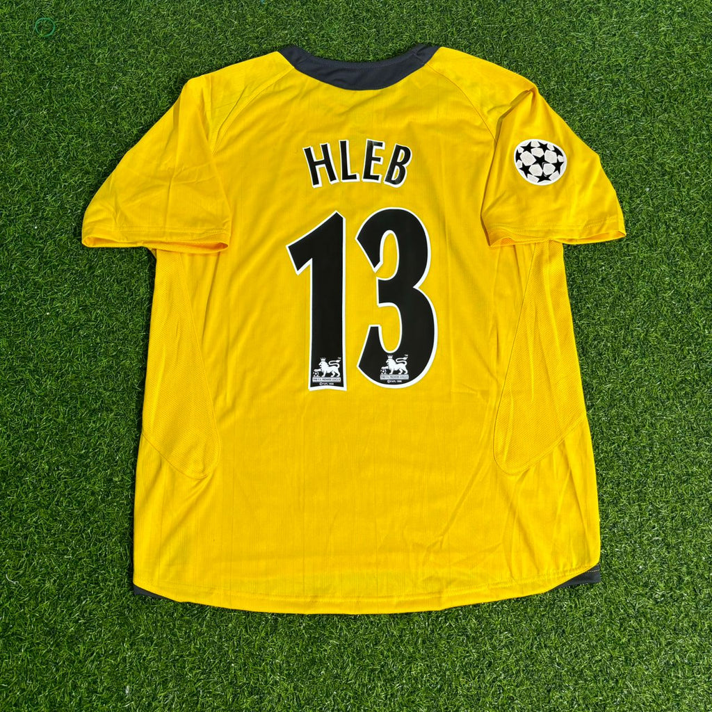 2005/06 Alexander Hleb 13 - Arsenal Yellow Retro Football Jersey – Back View