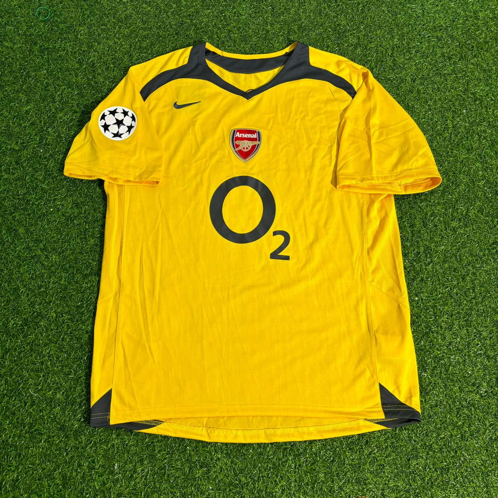 2005/06 Alexander Hleb 13 - Arsenal Yellow Retro Football Jersey – Front View