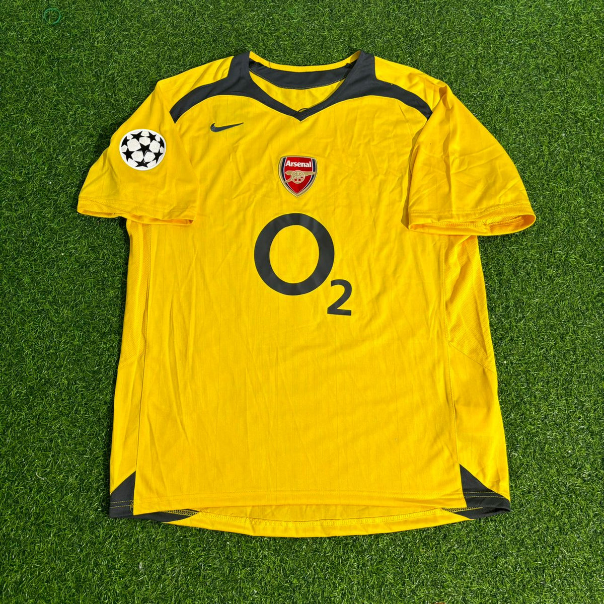 2005/06 Alexander Hleb 13 - Arsenal Yellow Retro Football Jersey – Front View