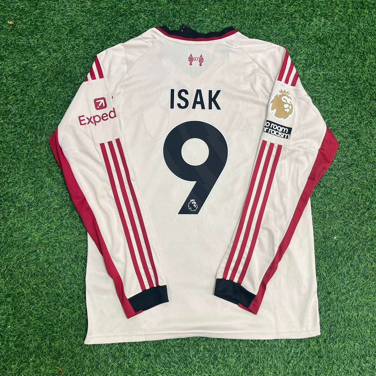 2025 Alexander Isak Liverpool Away Long Sleeve Football Jersey – Back View