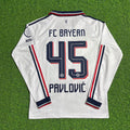 Aleksandar Pavlović #45 Bayern Munchen 2027 Away Long Sleeve New season – Back View