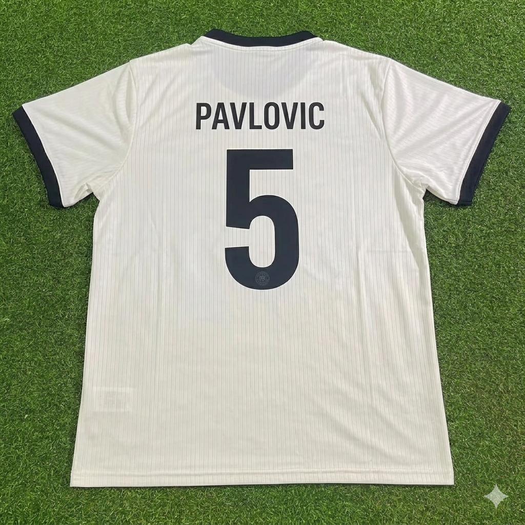 Aleksandar Pavlovic Germany 125 Year Special White Football Jersey – Back View