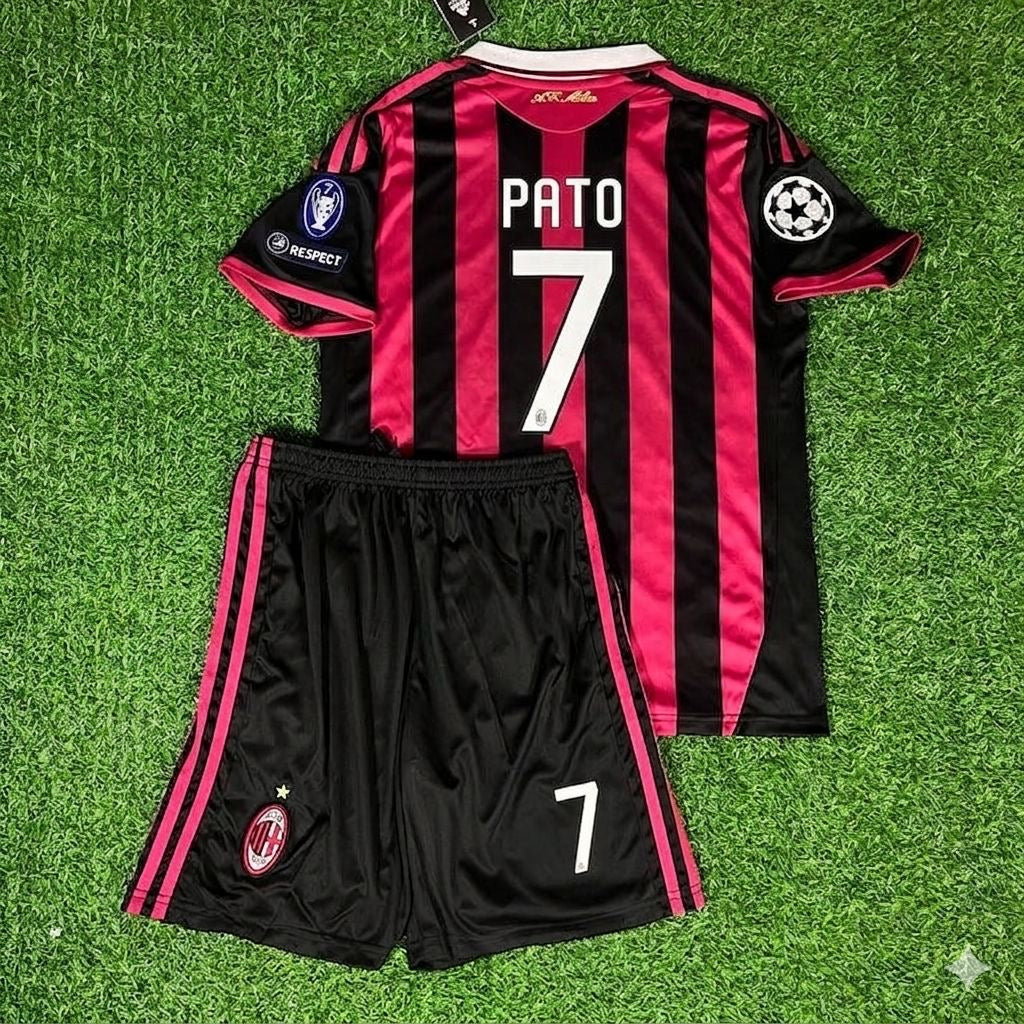 2009/10 Alexandre Pato #7 AC Milan Retro Football Jersey – Back View