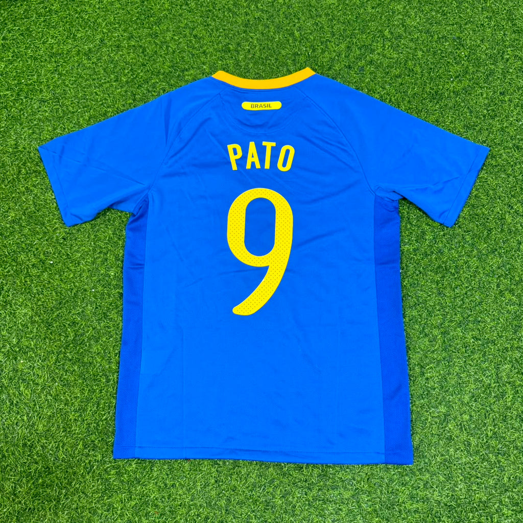Brazil 2010 World Cup Retro Blue Jersey – Alexandre Pato – Back View