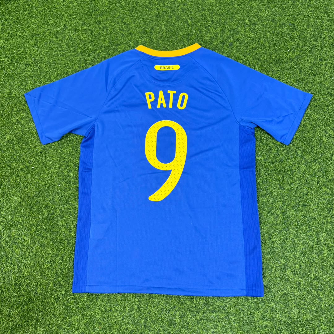 Brazil 2010 World Cup Retro Blue Jersey – Alexandre Pato – Back View