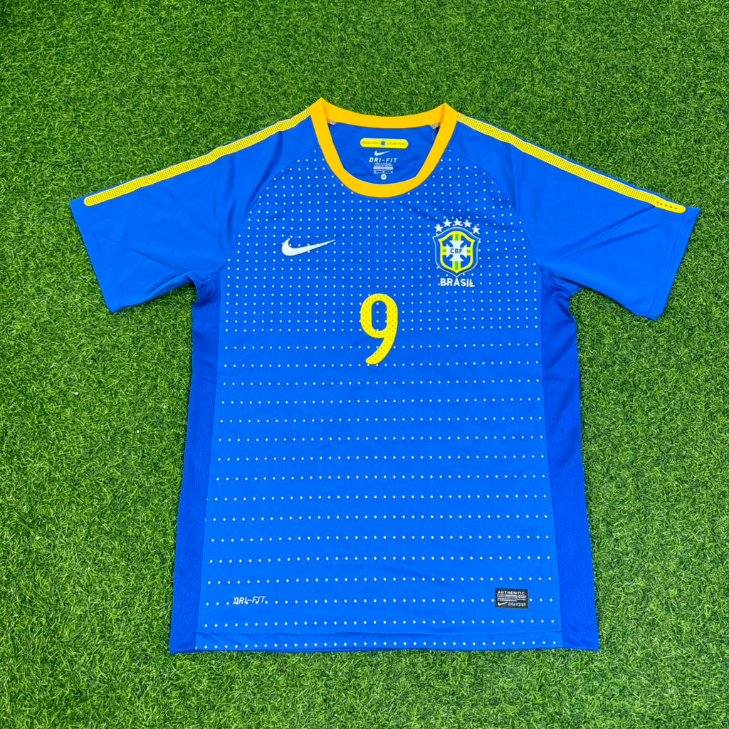 Brazil 2010 World Cup Retro Blue Jersey – Alexandre Pato – Front View