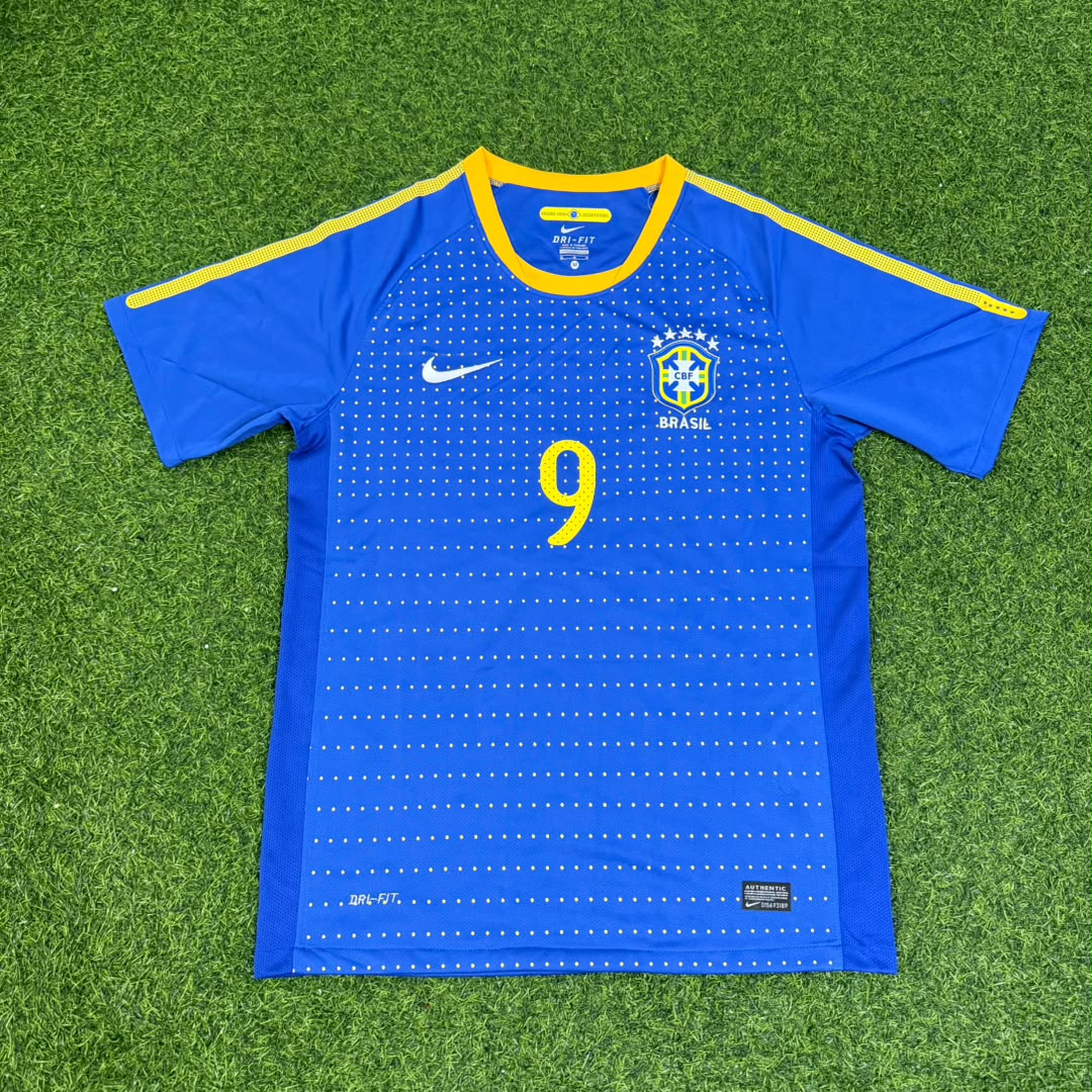 Brazil 2010 World Cup Retro Blue Jersey – Alexandre Pato – Front View
