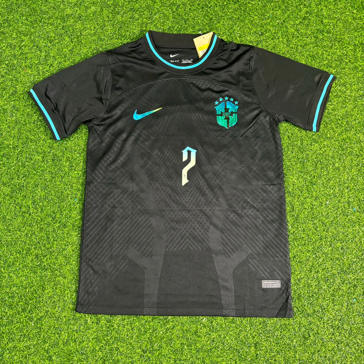 Alexandre Pato Brazil Black Iconic Retro Football Jersey – Front View