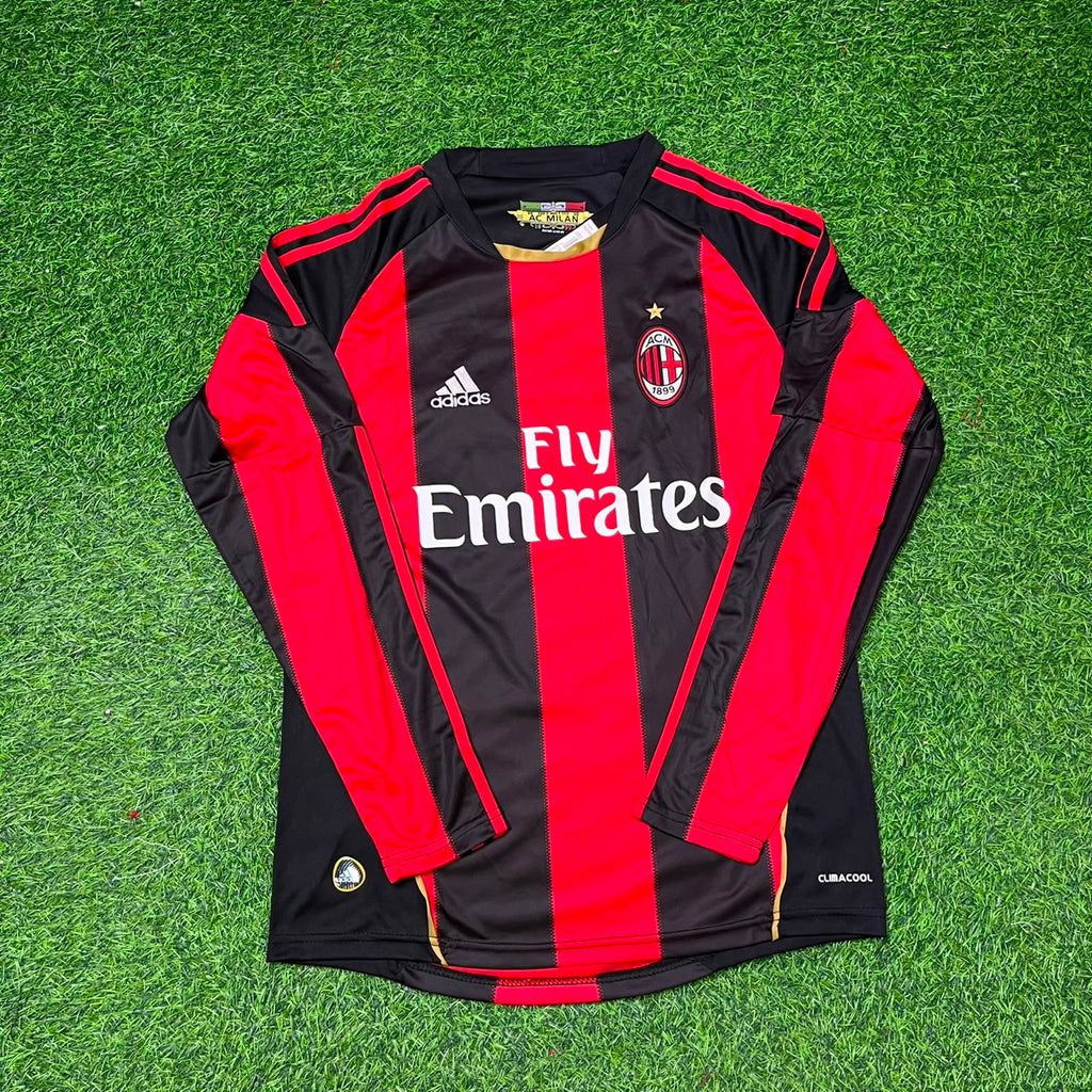 2010/11 Alexandre Pato AC Milan Home Long Sleeve Retro Football Jersey – Front View