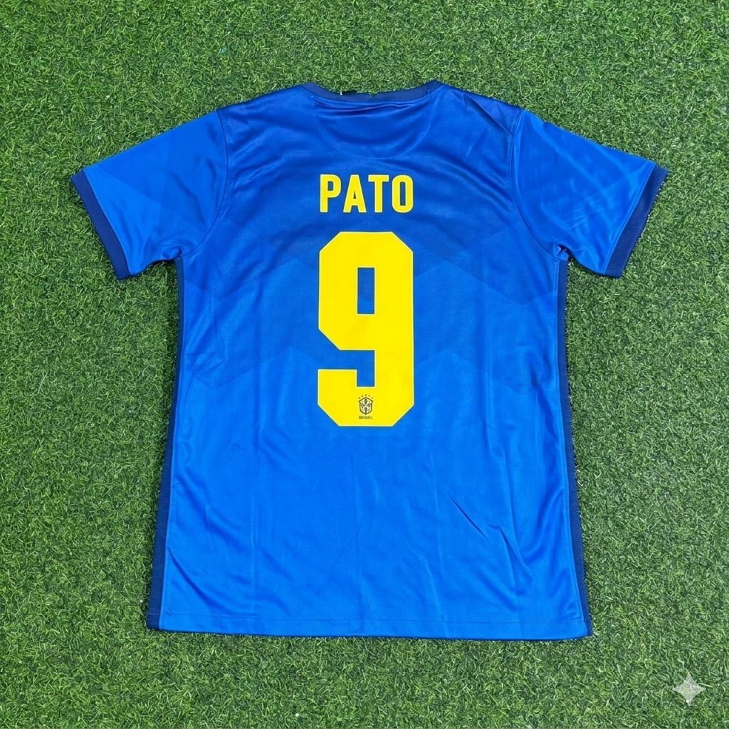 Brazil Blue Football Jersey – Alexandre Pato – Back View