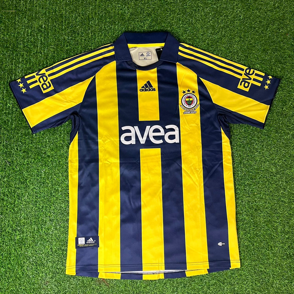 Alex de Souza #10 Fenerbahce 2008-2009 White Retro Kit Jersey – | | – Front View