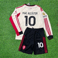 Liverpool 2025 New Season Kids Long Sleeve Football Jersey – Alexis Mac Allister – Back View