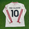 Alexis Mac Allister #10 Liverpool 2027 New Season Long Sleeve Away White Football Jersey – Back View