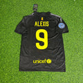Alexis Sanchez Black Barcelona 2011/12 Retro Kit Shirt Jersey – Back View