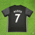 2017/18 Alexis Sanchez Manchester United Black Retro Football Jersey – Back View