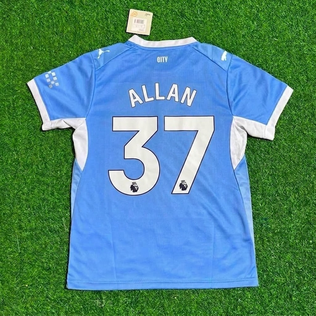 Allan #37 Manchester City 2026-27 Home New Season Jersey – Back View