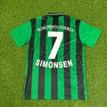 Allan Simonsen #7 Borussia Mönchengladbach Retro Jersey – Back View
