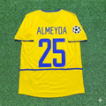 2002/03 Matias Almeyda Inter Milan Yellow Retro Football Jersey – Back View