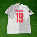 Alphonso Davies Canada 2026 World Cup Away White Football Jersey – Back View