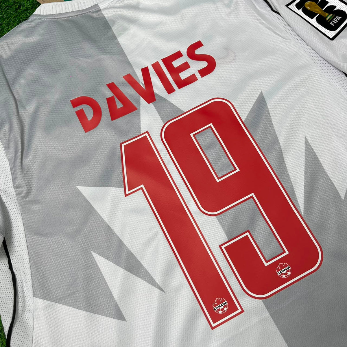 Alphonso Davies Canada 2026 World Cup Away White Football Jersey – Front View