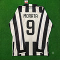 2014 Álvaro Morata #9 Juventus 2015 Retro Long Sleeve Football Jersey – Back View