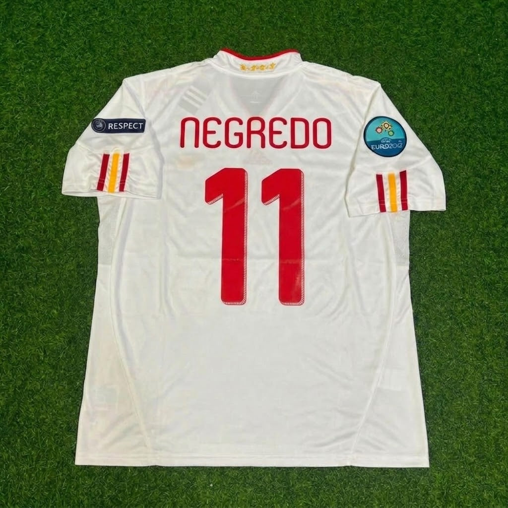 Spain EURO 2012 Final Retro Football Jersey – Alvaro Negredo – Back View