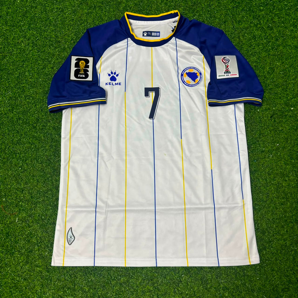Amar Dedic Bosnia and Herzegovina 2026 World Cup White Football Jersey – 4
