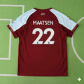 Ian Maatsen 22- Aston Villa 2026 Home New season Jersey – Back View